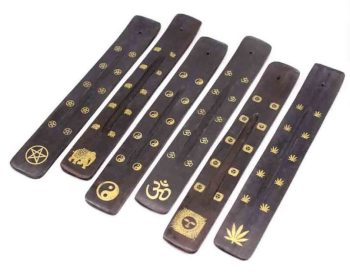 Incensario Tabua Preto Esoterico 26X4Cm