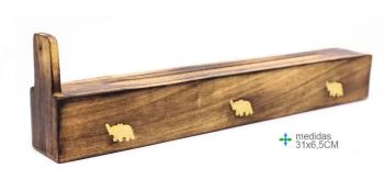 Porta Inc Estojo Elefante Dourado 31Cm