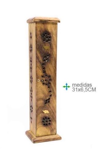 Porta Inc Torre Madeira Elefante 31Cm