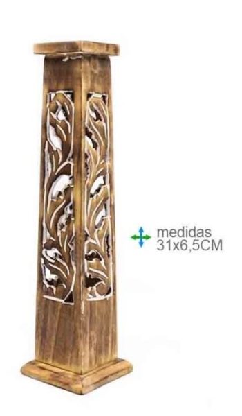 Porta Inc Torre Madeira Natural 31Cm