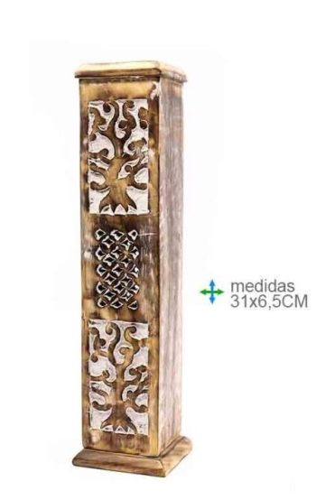 Porta Inc Torre Madeira Arvore 31Cm