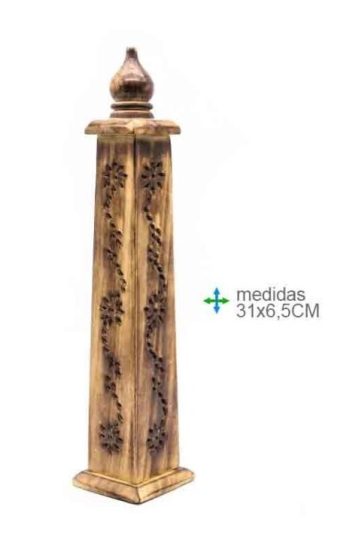 Porta Inc Torre Madeira Natural 31Cm