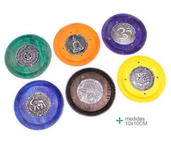 Incensario Colorido Redondo Símbolos
