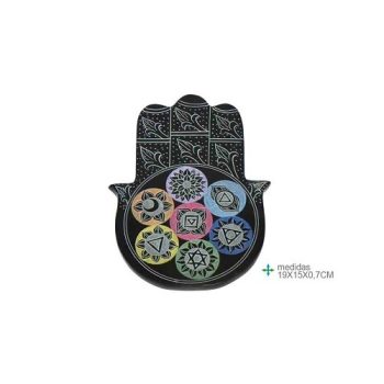 Porta Inc Pedra Mao 7 Chackras 19X15Cm