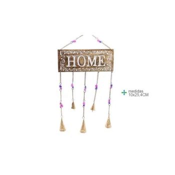 Placa Madeira Home 10X25Cm