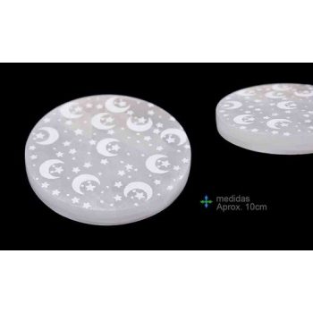 Base Selenite Redonda Noite 10Cm