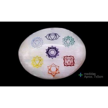 Relaxador Selenite 7 Chackras Cor 7X5Cm
