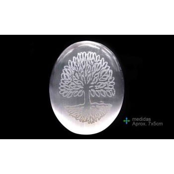 Pedra Selenite Espalmada Arv Vida 7X5Cm
