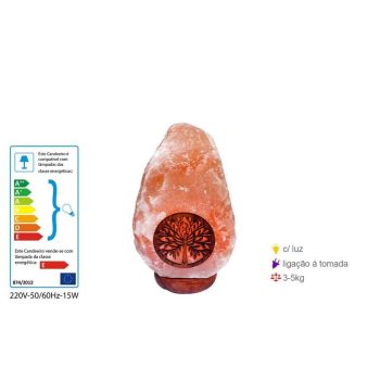 Candeeiro Sal Natural Arvore Vida 3-5Kg