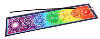 Incensario Vidro Rect Chackras Moldura 25X6Cm