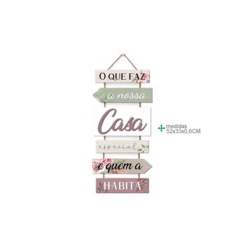 Placa Parede Mdf 52X33Cm