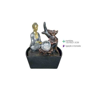 Fonte Resina Buda 13X16X22Cm
