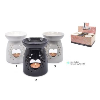 Queimador Cerâmica Coração 10X10X12Cm