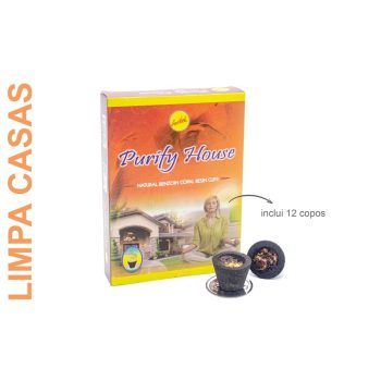 Copos Carvão e Resina Natural Limpa Casa 12pcs