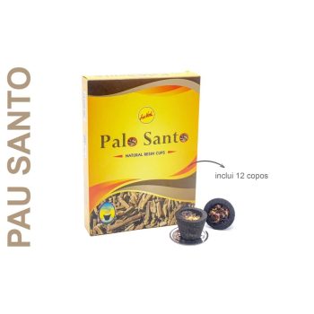 Copos Carvão e Resina Natural Pau Santo 12pcs