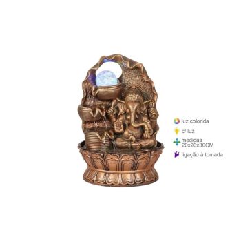 Fonte Resina Ganesh Luz 20x20x30cm