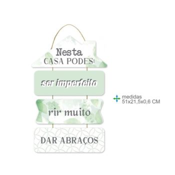 Placa Mdf Mensagens 51x21cm