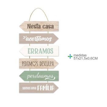 Placa Mdf Mensagens 57x21cm