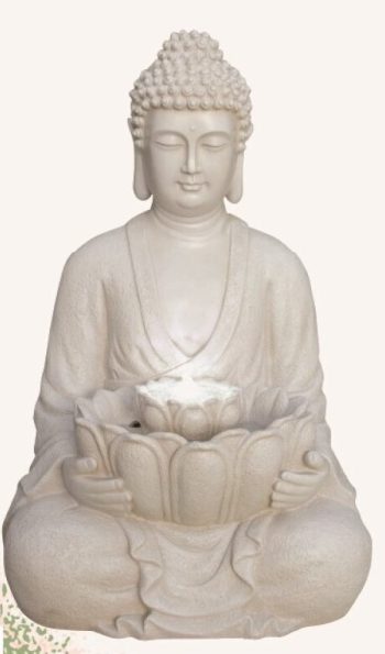 Fonte Resina Buda branco 57x48x87cm