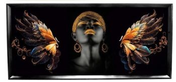 Quadro Mulher Moldura 40x90cm