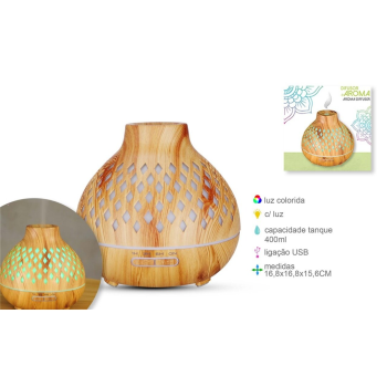 Ambientador Elétrico Madeira Usb 400ml