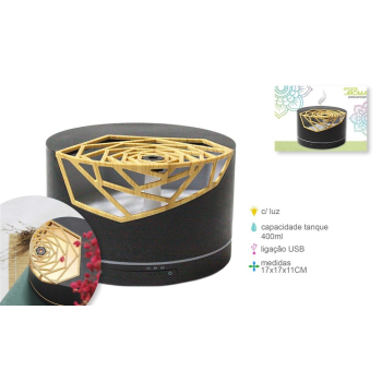 Ambientador Elétrico Preto Usb 400ml