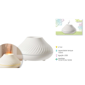 Ambientador Elétrico Branco Chama Usb 130ml