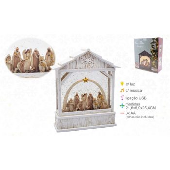 Lanterna Presépio Água 21x7x25cm