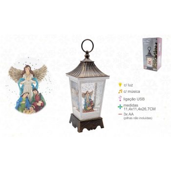 Lanterna Presépio Água 11x11x27cm