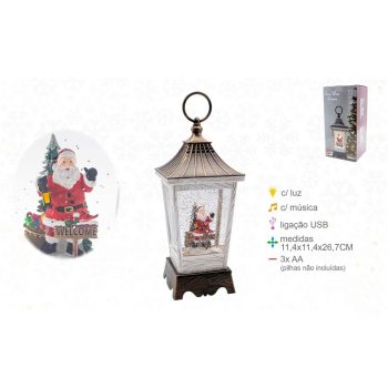 Lanterna Presépio Água 11x11x27cm