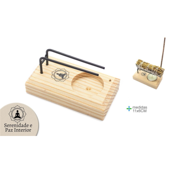 Queimador Madeira Mandala 11cm