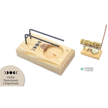 Queimador Madeira Lua 11cm