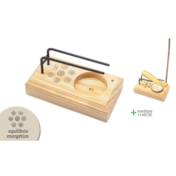Queimador Madeira 7 Chakras 11cm