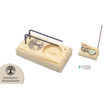 Queimador Madeira Árvore da vida 11cm