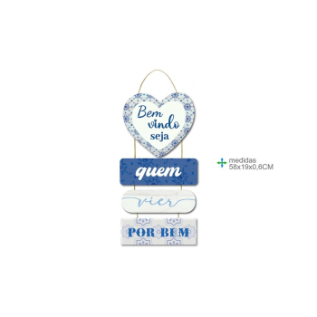 Placa Mdf Mensagens 58x19cm