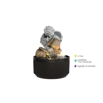 Fonte Resina Anjo Luz 17x17x23cm