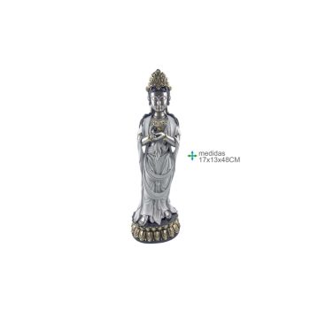 Kuan Yin Resina 17x13x48cm
