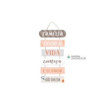 Placa Parede Mdf Vários 25x52cm