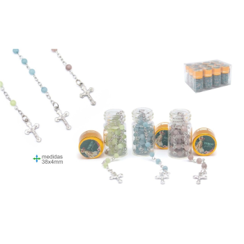 Terço Religioso Pedra 38x4mm