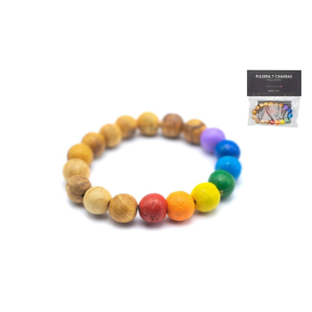 Pulseira Pau Santo 7 Chakras