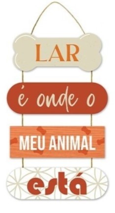 Placa Parede Mdf Animais 16x29cm