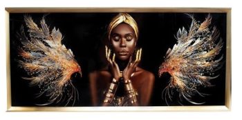 Quadro Mulher Moldura 40x90cm