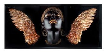 Quadro Mulher Moldura 40x90cm