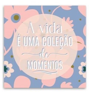 Quadro Tela Frases Flores 50x50cm