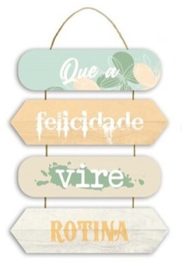 Placa Parede Mdf 45x19cm